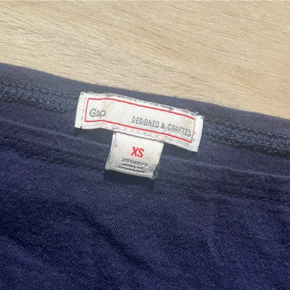 Vintage Gap Casual Striped Navy Long Sleeve Crew full length Shirt women’s xs - Picture 8 of 8